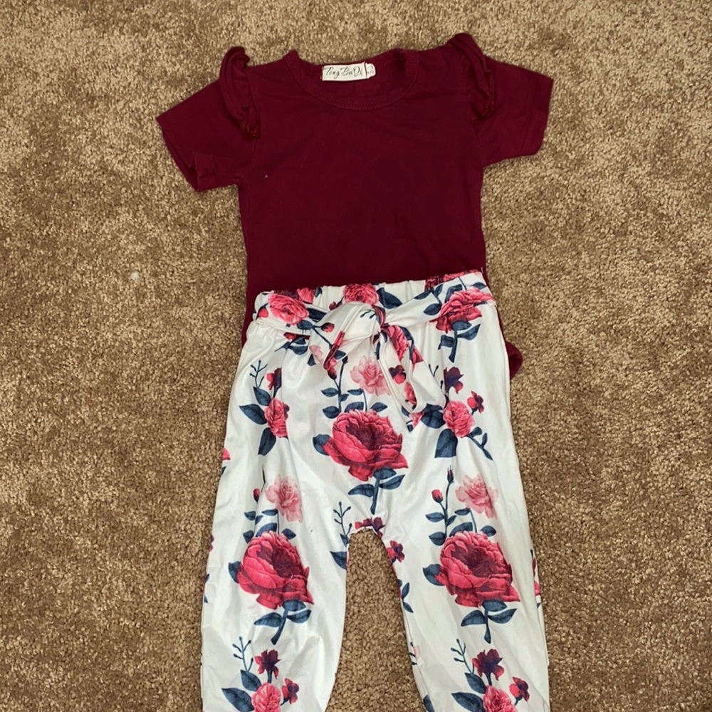 Floral matching outfit